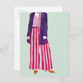 Figuur met vaste Mode - gestripte zuigers Briefkaart (Voorkant / Achterkant)