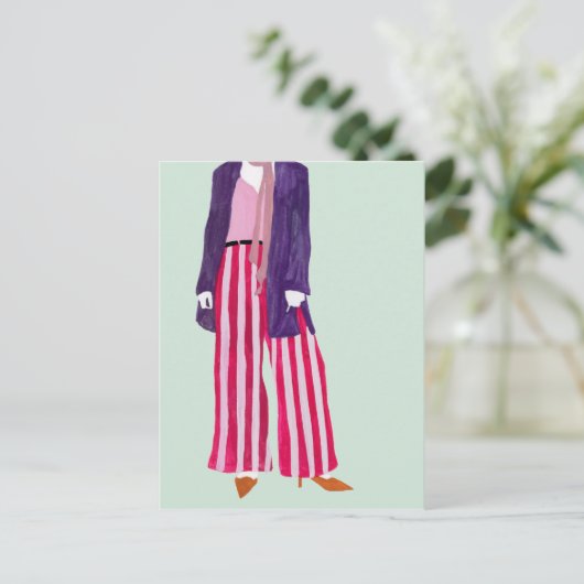 Figuur met vaste Mode - gestripte zuigers Briefkaart (Staand voorkant)