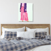 Figuur met vaste Mode - gestripte zuigers Canvas Afdruk (Insitu (Slaapkamer))