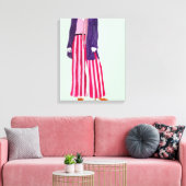 Figuur met vaste Mode - gestripte zuigers Canvas Afdruk (Insitu (Woonkamer))