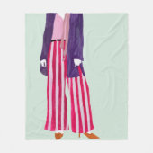 Figuur met vaste Mode - gestripte zuigers Fleece Deken (Voorkant)
