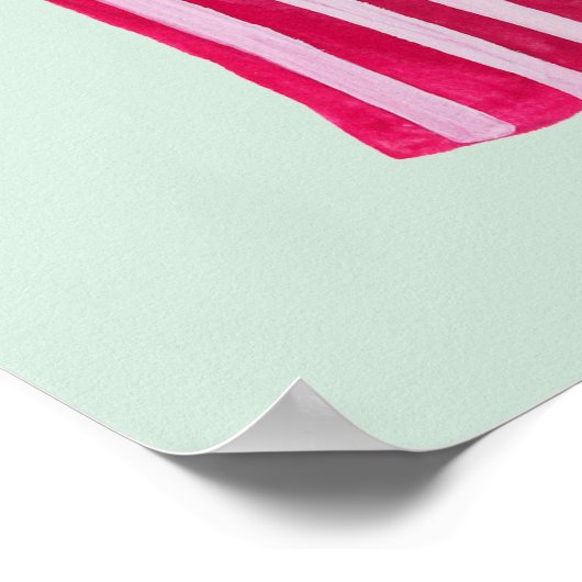 Figuur met vaste Mode - gestripte zuigers Poster (Hoek)