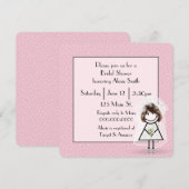 Figuur op roze poolpunten kaart (Voorkant / Achterkant)