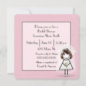 Figuur op roze poolpunten kaart (Voorkant)