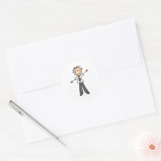 Figuur Pa Ronde Sticker (Envelop)