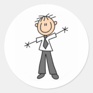 Figuur Pa Ronde Sticker