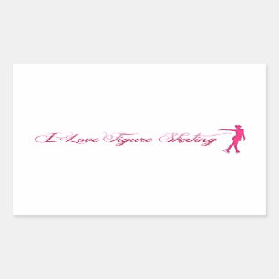 Figuur roze/Paarse Skater Rechthoekige Sticker