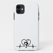 Figuur Schaats Heartbeat Telefoon Case (Achterkant)