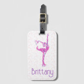 Figuur Schaatsen aangepaste naam Bagagelabel (Voorkant (verticaal))