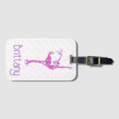 Figuur Schaatsen aangepaste naam Bagagelabel (Voorkant (horizontaal))