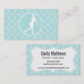 Figuur schaatsen; Babyblauwe cirkels Visitekaartje (Voorkant / Achterkant)