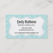 Figuur schaatsen; Babyblauwe cirkels Visitekaartje (Achterkant)