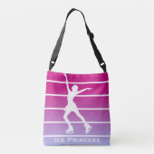 Figuur Schaatsen "Ice princess" aangepaste naam Crossbody Tas (Achterkant)