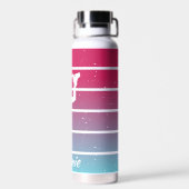 Figuur Schaatsen Meisje aanpassen naam Waterfles (Achterkant)