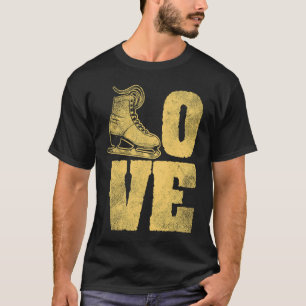 Figuur Schaatsen Schaatsen Wintersport Liefde T-shirt