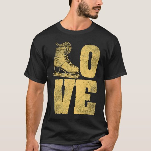 Figuur Schaatsen Schaatsen Wintersport Liefde T-shirt (Voorkant)
