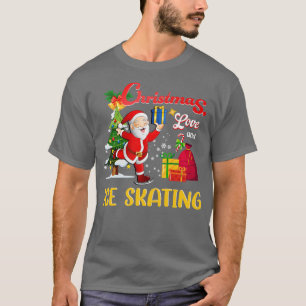 Figuur Schaatsen Sinterklaas Kerstmis Liefde 2 T-shirt