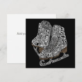 Figuur Schaatsen Woord Kunst Schaatsen Notitiekaartje (Voorkant / Achterkant)