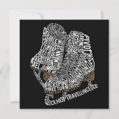 Figuur Schaatsen Woord Kunst Schaatsen Notitiekaartje (Voorkant)