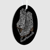 Figuur Schaatsen Woord Kunst Schaatsen Ornament (voorkant)