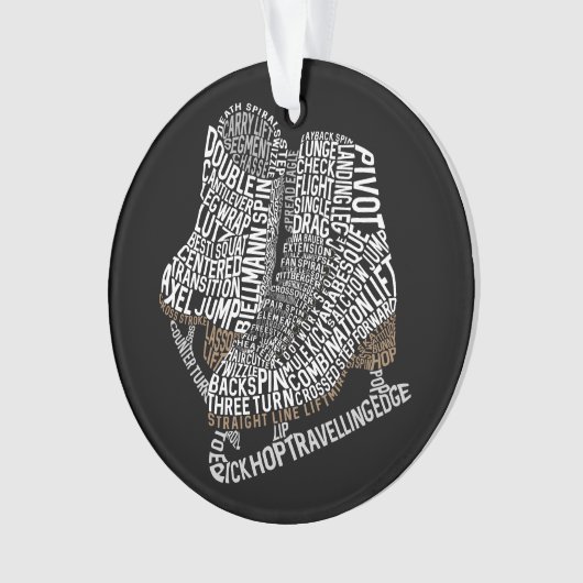 Figuur Schaatsen Woord Kunst Schaatsen Ornament (voorkant)