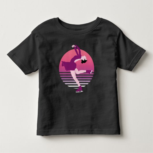 Figuur schaatsmeisje - kunst van ijsdansen kinder shirts (Voorkant)