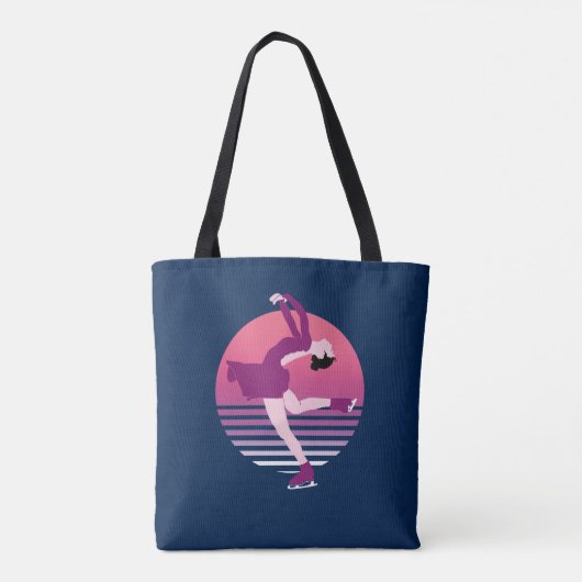 Figuur schaatsmeisje - kunst van ijsdansen tote bag (Achterkant)