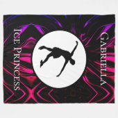 Figuur Schatting "Ice Princess", gepersonaliseerd Fleece Deken (Voorkant (Horizontaal))