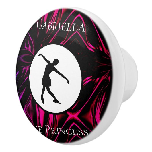 Figuur Schatting "Ice Princess", gepersonaliseerd Keramische Knop (Rechts)