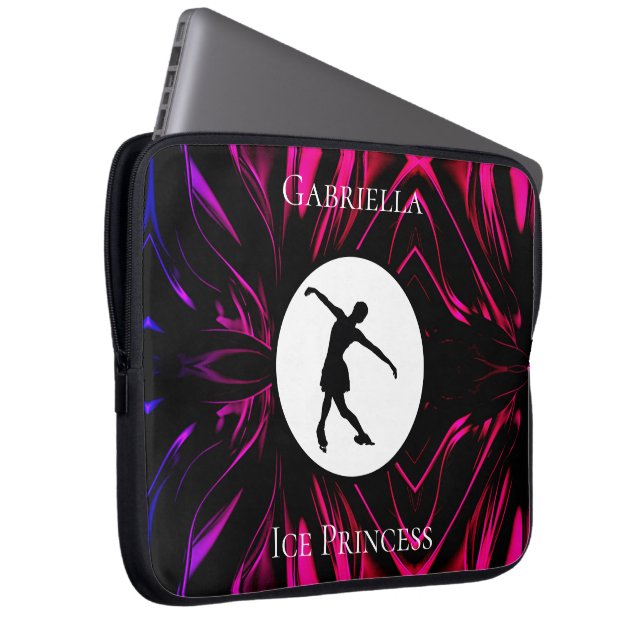 Figuur Schatting "Ice Princess", gepersonaliseerd Laptop Sleeve (Voorkant Rechts)