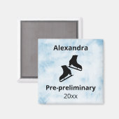 Figuur Schildniveau testjaar blauw ijs Magneet (Voorkant / Achterkant)