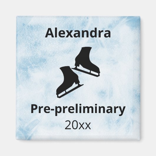 Figuur Schildniveau testjaar blauw ijs Magneet (Voorkant)