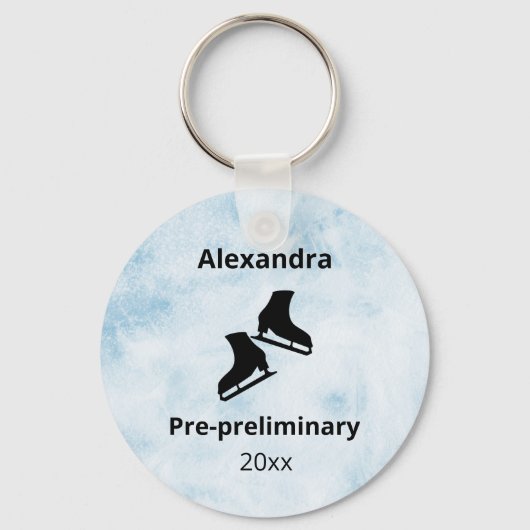 Figuur Schildniveau testjaar blauwe sleutelhanger  (Voorkant)