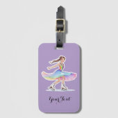 Figuur Skater Bag Label Bagagelabel (Voorkant (verticaal))