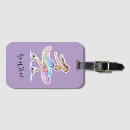 Figuur Skater Bag Label Bagagelabel (Voorkant (horizontaal))