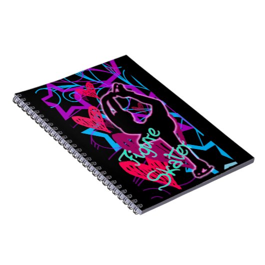 Figuur Skater_Glow_Notebook Notitieboek (Rechterzijde)