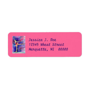 Figuur Skater Grace athlete Return Address Labels