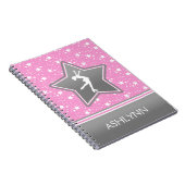 Figuur Skater onder de Roze Stars met JOUW NAAM Notitieboek (Rechterzijde)