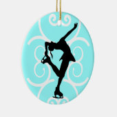Figuur Skater Ornament - Ice Blue - personaliseer  (Rechts)