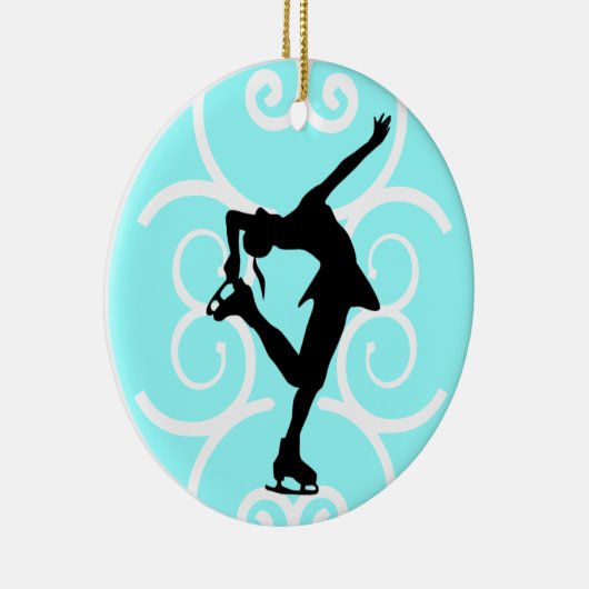 Figuur Skater Ornament - Ice Blue - personaliseer  (Rechts)