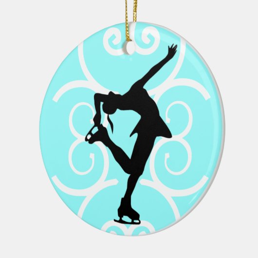 Figuur Skater Ornament - Ice Blue - personaliseer  (Links)