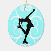 Figuur Skater Ornament - Ice Blue - personaliseer  (Links)