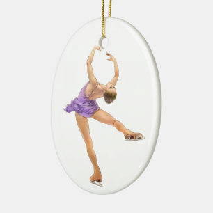 Figuur Skater Oval Ornament