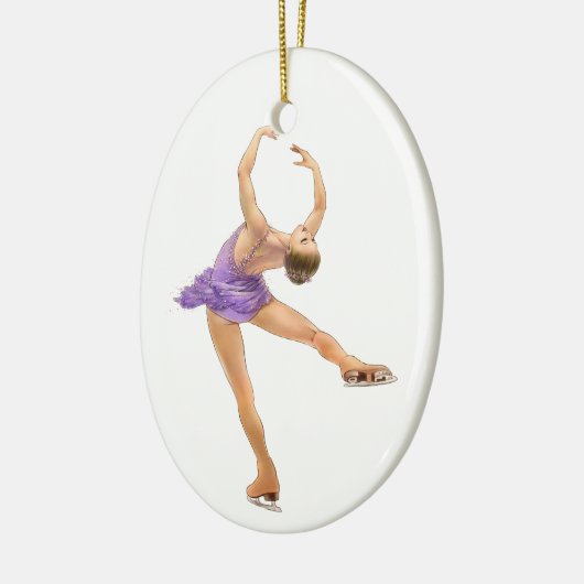 Figuur Skater Oval Ornament (Links)