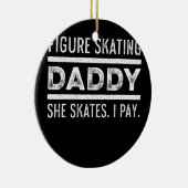 Figuur Skater Papa Ice Skating Schaats Team Keramisch Ornament (Rechts)