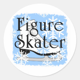 Figuur Skater Ronde Sticker