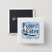 Figuur Skater Vierkante Button 5,1 Cm (Voorkant /achterkant)