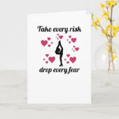 Figuur Skater voor meisjes Kaart (Gele Bloem)