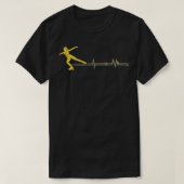 Figuur Skating EKG Heart Line T-shirt (Design voorkant)