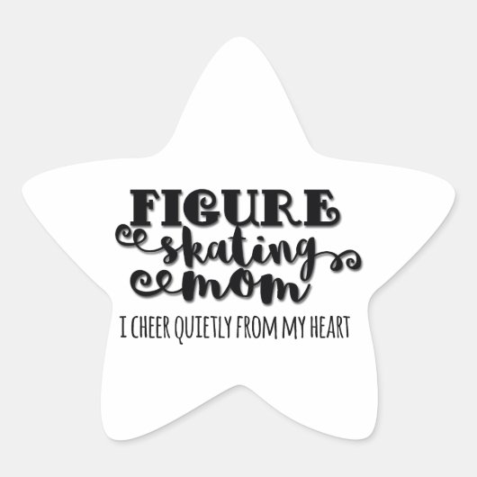 Figuur Skating mam Giftware Ster Sticker (Voorkant)
